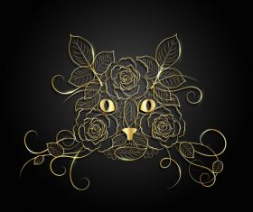 Abstract flower face background vector