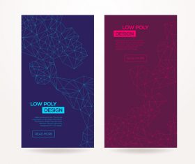 Abstract geometric dark background template card vector