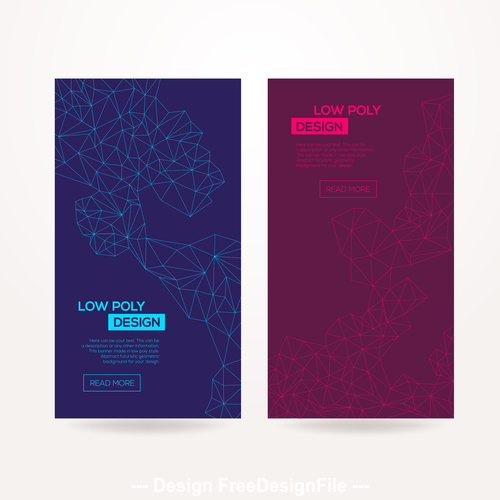 Abstract geometric dark background template card vector