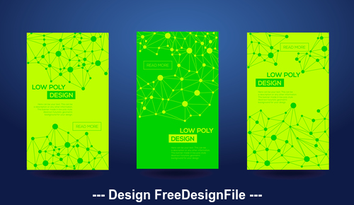 Abstract geometric light green template card vector