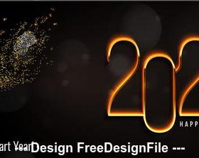 Abstract hand background new year greeting card vector 01