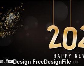 Abstract hand background new year greeting card vector 03