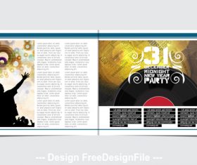 Abstract music template design vector