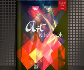Abstract notebook art cover vector