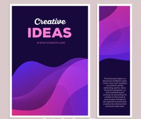 Abstract pink stripes posters vector