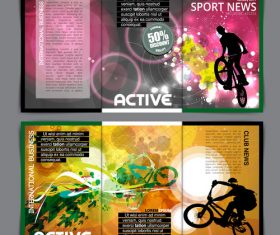 Abstract sport news template design vector