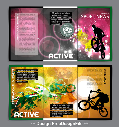 Abstract sport news template design vector