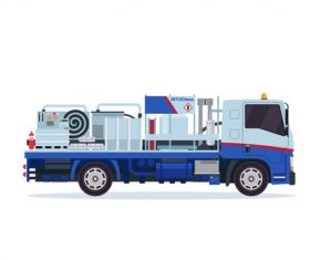 Airport simple fuel truck cartoon vector