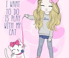 All i want to dois play with my cat vector