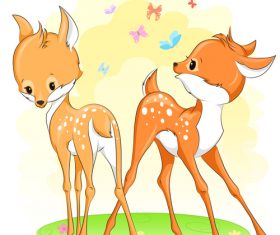 Amusing Deer cartoon an illustration design vector