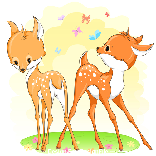 Amusing Deer cartoon an illustration design vector