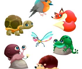 Animal pond Isolated cartoon illustration vector