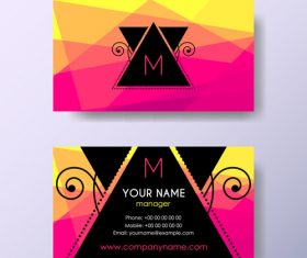 Art business card design vector