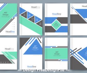 Art head line cover template vector