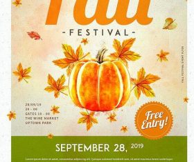 Autumn Festival Flyer Psd Template