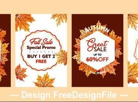 Autumn flash sale flyer vector