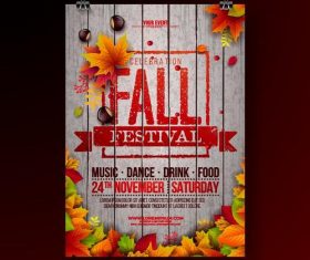 Autumn leaf sale decoration background pattern vector