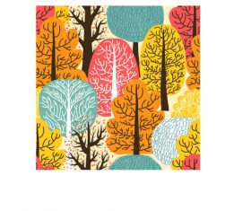 Autumn trees pattern vector