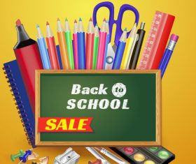 Back to school Stationery sales vector