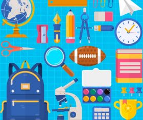 Back to school and stationery vector