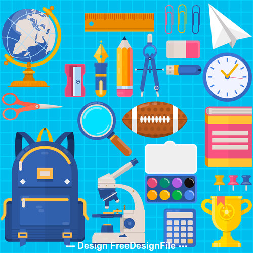 Back to school and stationery vector