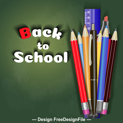Back to school background illustration vector