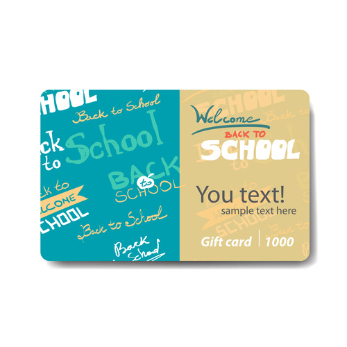 Back to school card vector