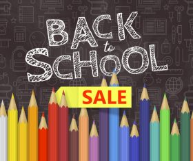 Back to school pencil illustration vector
