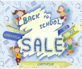 Back to school student illustration vector