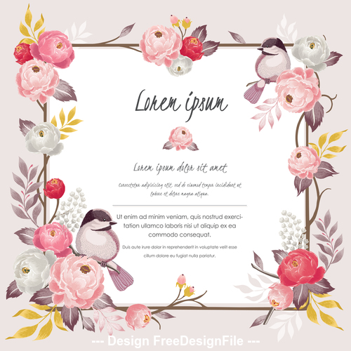 Backgrounds with flower decoration frame vector