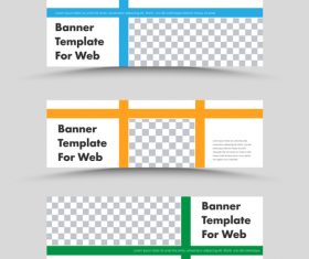 Banner template for wed vector