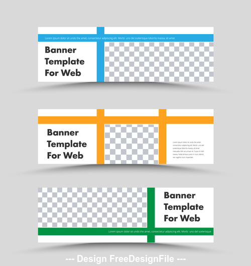 Banner template for wed vector