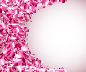 Beautiful valentine pink hearts background vector