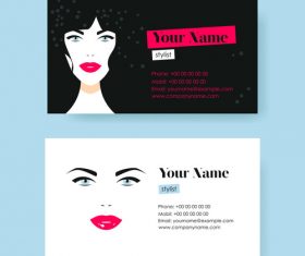 Beauty business card design vector