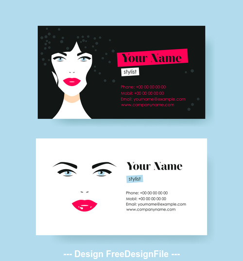 Beauty business card design vector