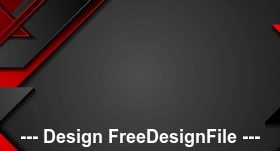Black and red geometric corporate banner design vector