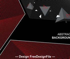 Black background and geometric pattern vector