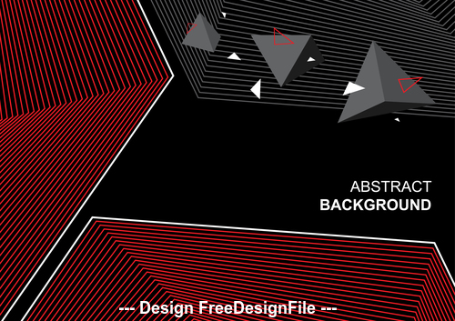 Black background and geometric pattern vector