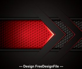 Black background and red arrow vector