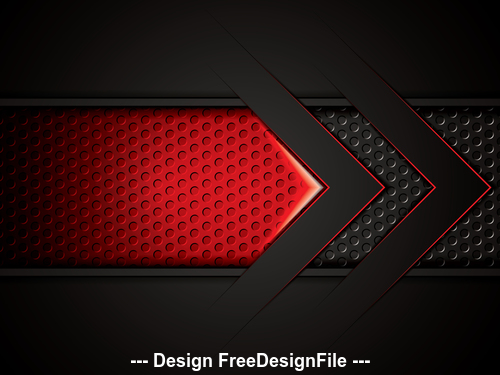 Black background and red arrow vector