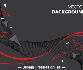 Black background and red lines vector