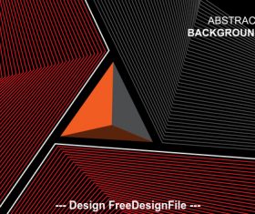 Black red geometric background pattern vector