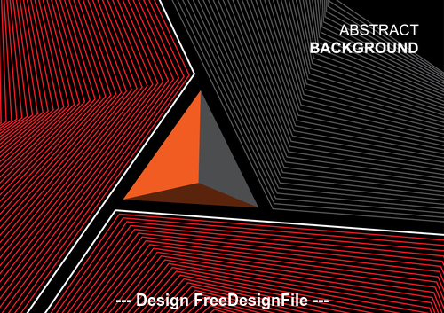 Black red geometric background pattern vector