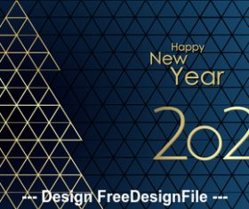 Blue Shadow Background 2020 Merry Christmas vector