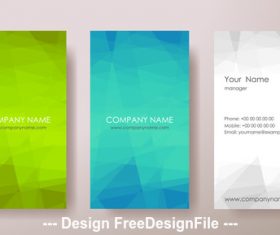 Blue and green and white geometric pattern banner design vector