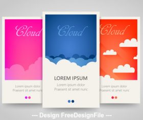 Blue and pink and red vertical banners vector