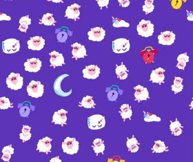 Blue background good night seamless patterns vector