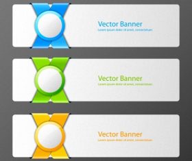 Blue green yellow banner vector