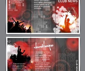 Brochure layout for club banner vector