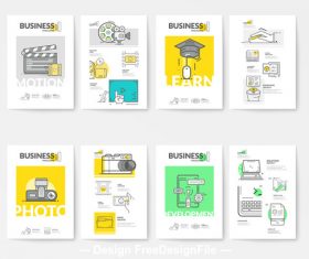 Business brochure cover template vector
